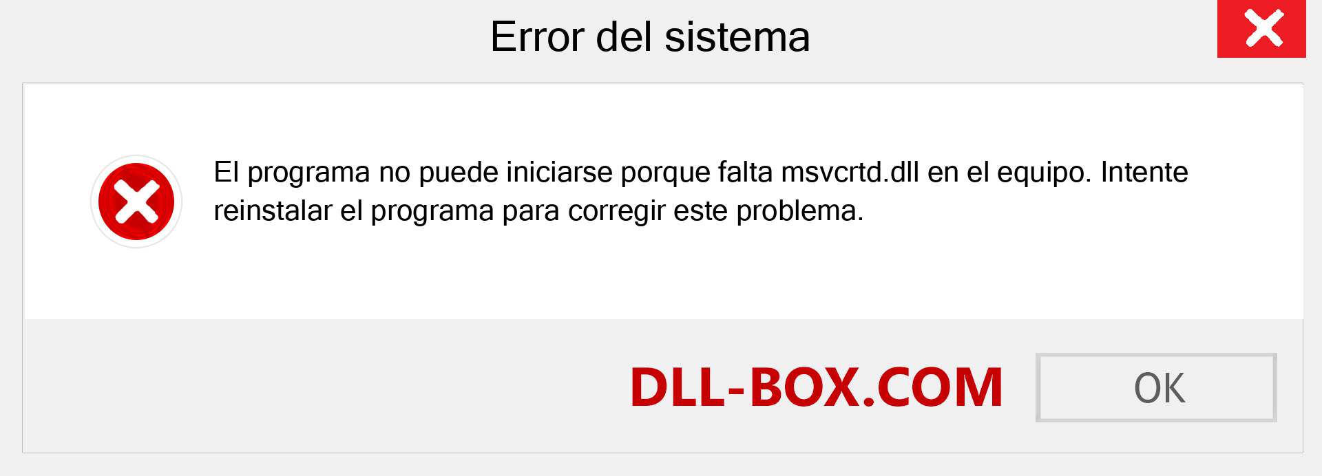 ¿Falta el archivo msvcrtd.dll ?. Descargar para Windows 7, 8, 10 - Corregir msvcrtd dll Missing Error en Windows, fotos, imágenes