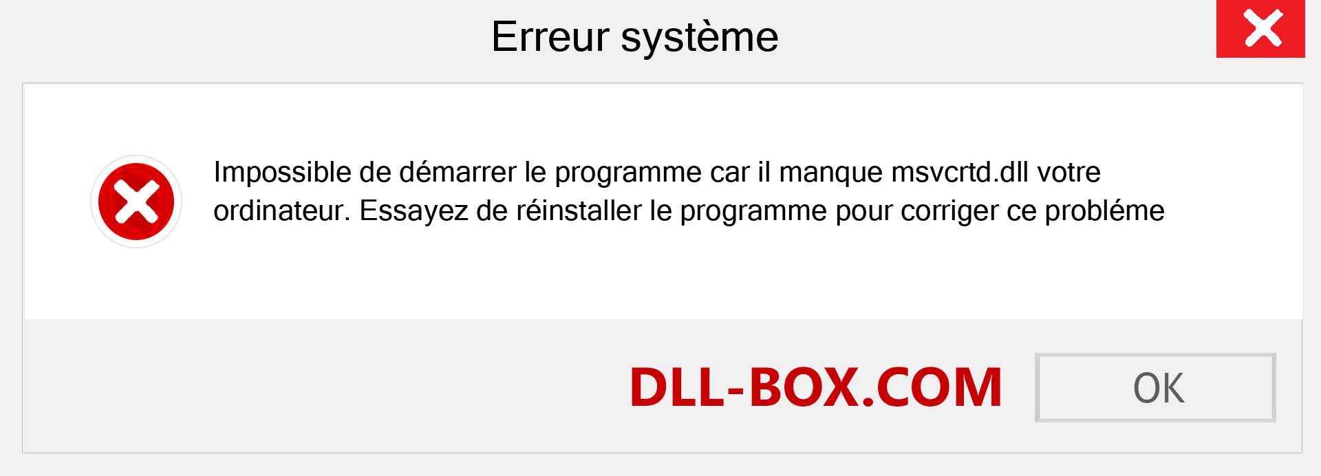 Le fichier msvcrtd.dll est manquant ?. Télécharger pour Windows 7, 8, 10 - Correction de l'erreur manquante msvcrtd dll sur Windows, photos, images